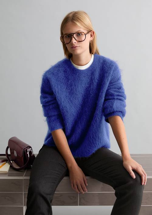 Cozy Oversized Sweater Dark Acai in front view