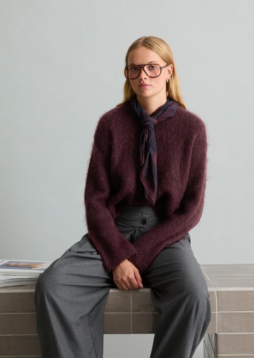 Cozy Oversized Sweater — Rhubarb Jam