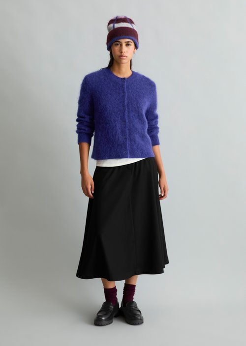 Cozy Regular-Fit Cardigan — Dark Acai