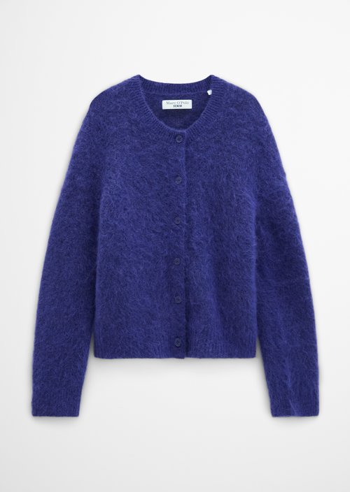 Cozy Regular-Fit Cardigan — Dark Acai