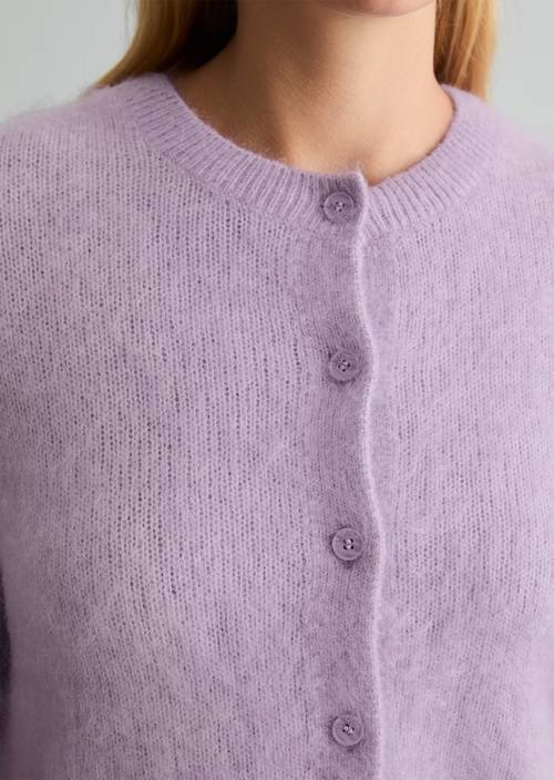 Cozy Regular-Fit Cardigan Lumi Lilac in detail view