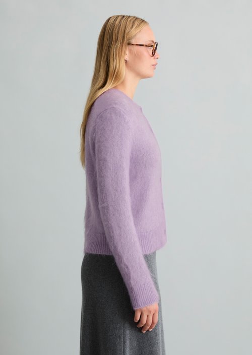 Cozy Regular-Fit Cardigan — Lumi Lilac