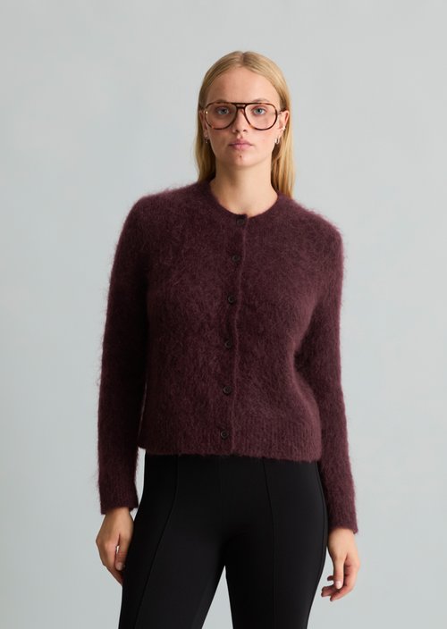 Cozy Regular-Fit Cardigan — Rhubarb Jam