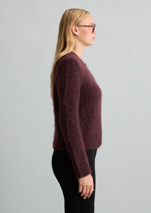 Cozy Regular-Fit Cardigan — Rhubarb Jam