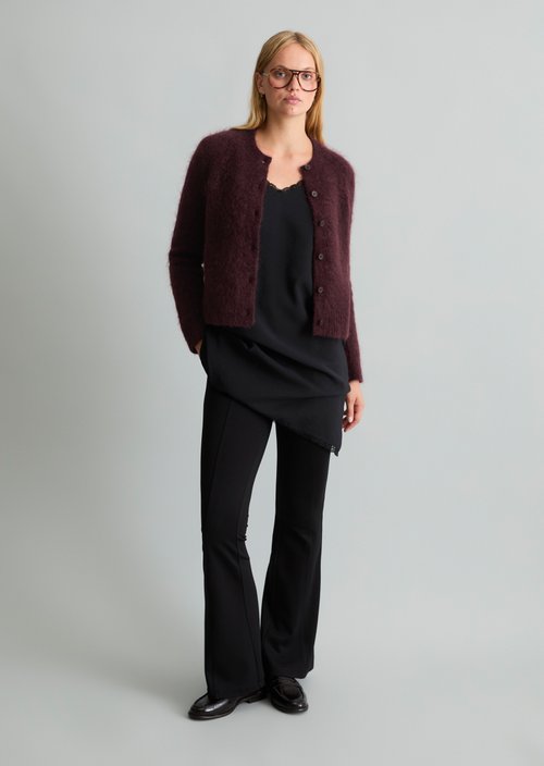 Cozy Regular-Fit Cardigan — Rhubarb Jam