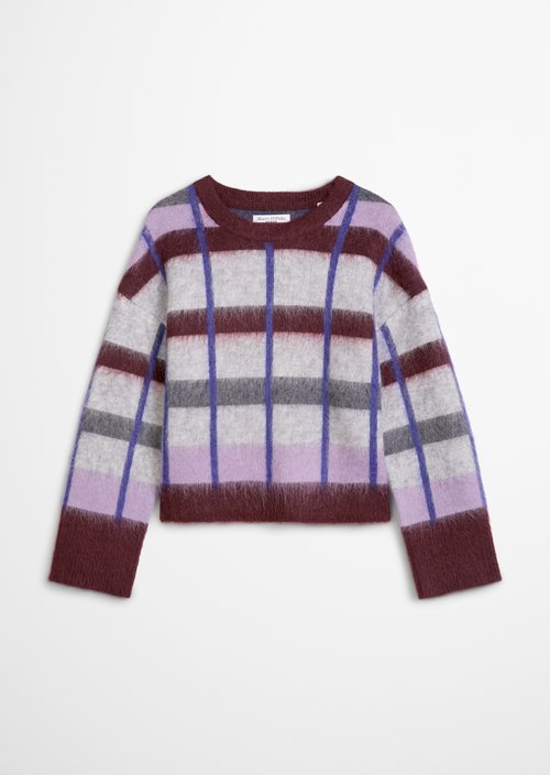 Oversized Jacquard Sweater — Dark Purple