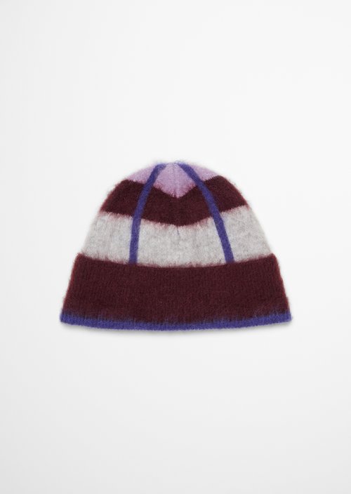 Jacquard Beanie — Dark Purple