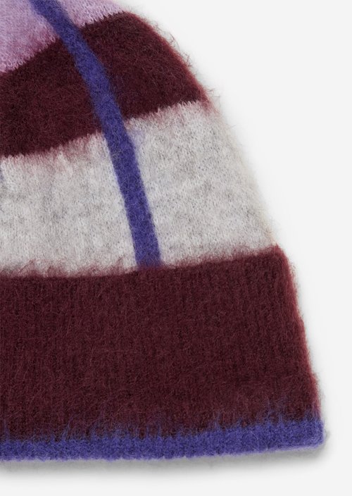 Jacquard Beanie — Dark Purple
