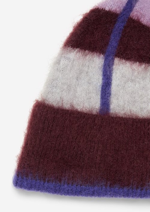 Jacquard Beanie — Dark Purple