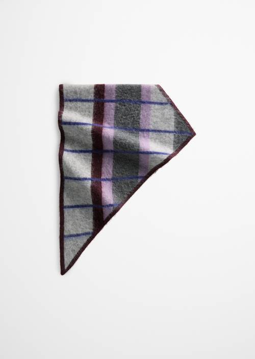 Foulard triangulaire en jacquard Dark Purple en vue de face