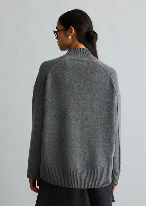 Oversized Sweater — Dark Shadow Melange