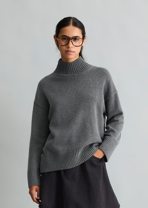 Oversized Sweater — Dark Shadow Melange