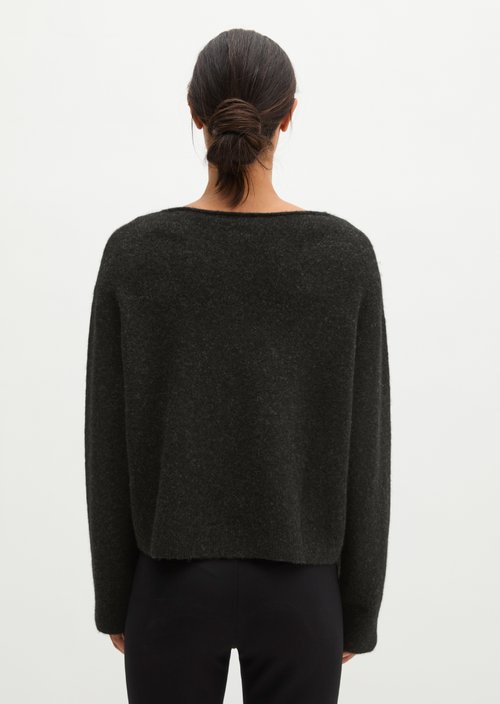 Regular-Fit Knit Sweater — Dark Graphite Melange