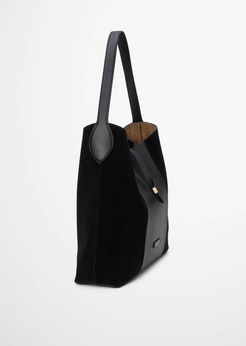 Schultertasche Model Gemma Black in Seitenansicht