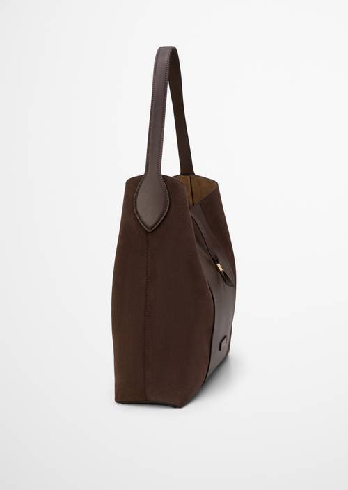 Gemma Shoulder Bag Burnt Coffee in side view