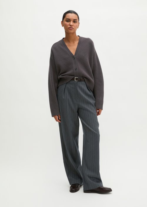 Regular Cardigan — Stone Brown Melange