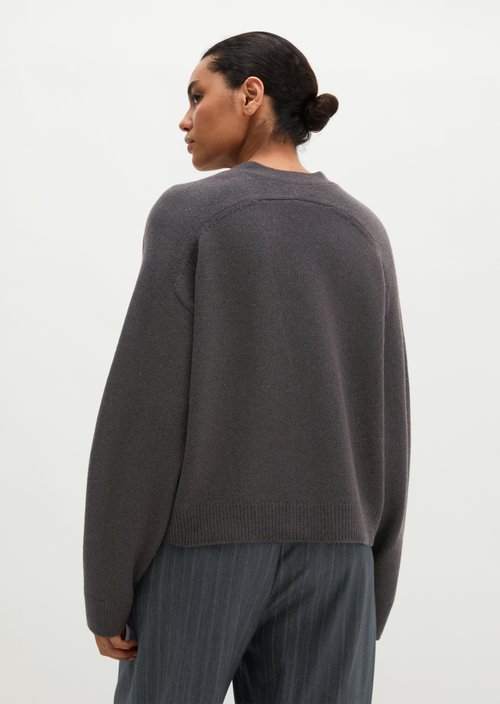 Regular Cardigan — Stone Brown Melange
