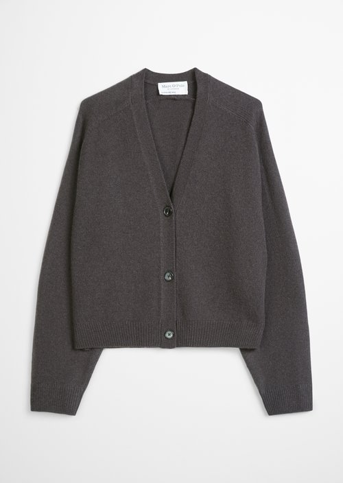 Regular Cardigan — Stone Brown Melange
