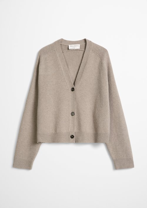 Regular Cardigan — Stone Taupe Melange