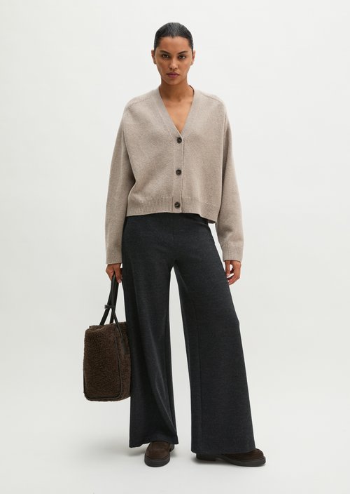 Regular Cardigan — Stone Taupe Melange