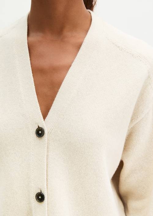Vest, regular model Light Stone Melange in detailaanzicht