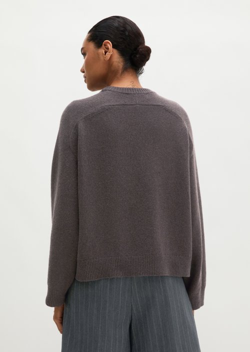 Regular-fit sweater — Stone Brown Melange