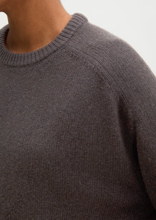 Regular-fit sweater — Stone Brown Melange