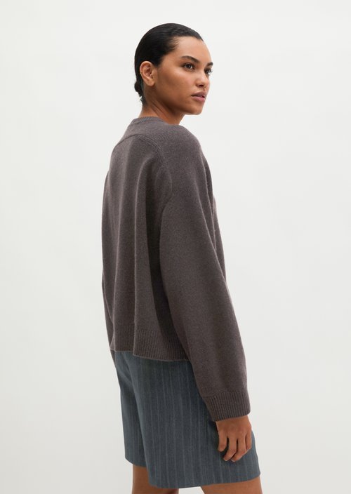 Regular-fit sweater — Stone Brown Melange