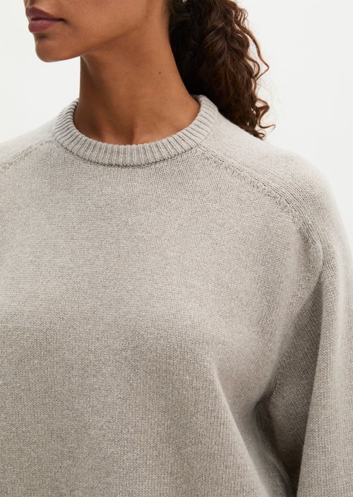 Regular-fit sweater — Stone Taupe Melange