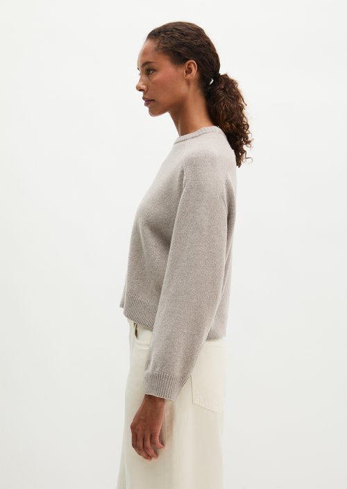 Regular-fit sweater — Stone Taupe Melange