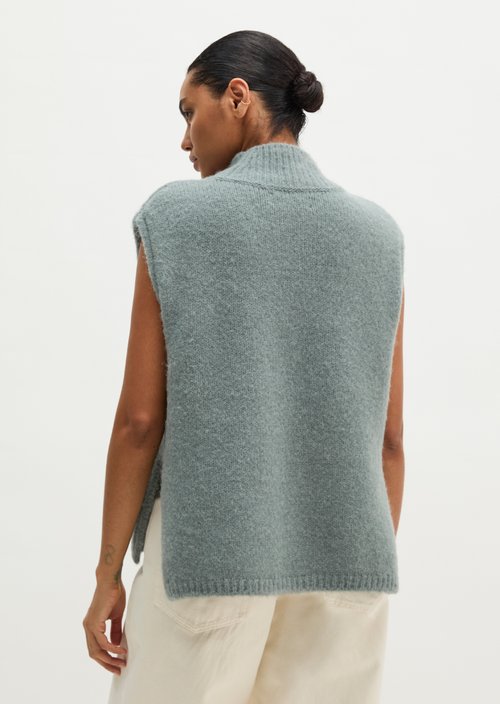 Sleeveless Sweater, Regular Fit — Foggy Blue