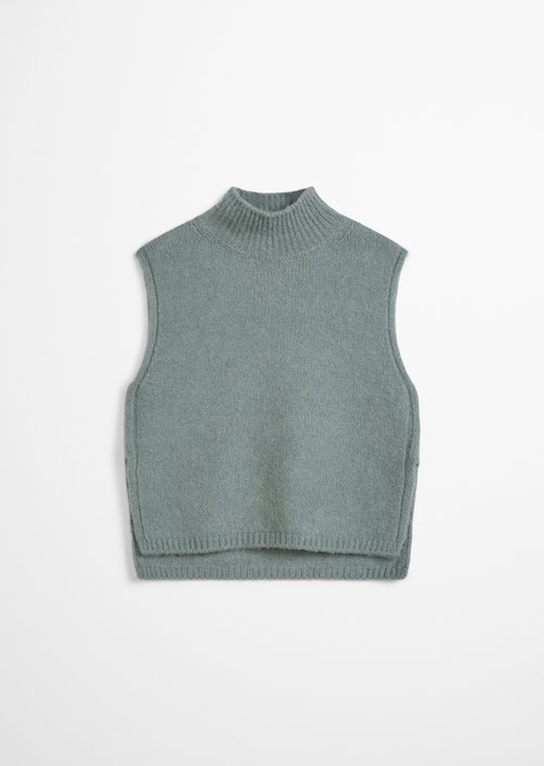 Sleeveless Sweater, Regular Fit — Foggy Blue