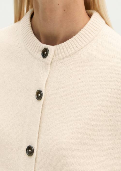 Ärmelloser Cardigan regular Light Stone Melange in Detailansicht