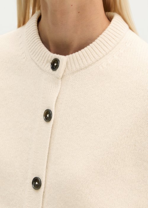 Sleeveless Cardigan, Regular Fit — Light Stone Melange