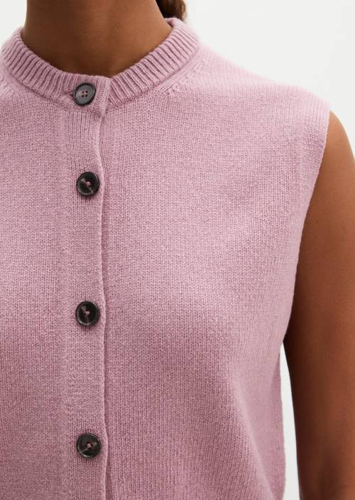 Ärmelloser Cardigan regular Gentle Mauve in Detailansicht