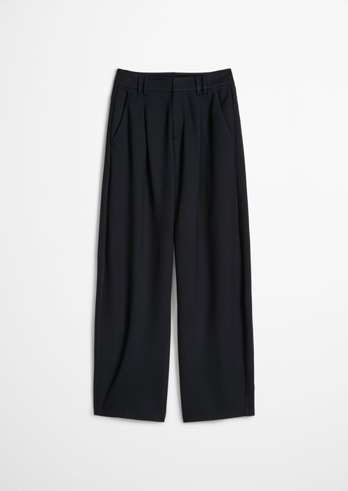 Caria Barrel Jersey Pants — Blue Depths