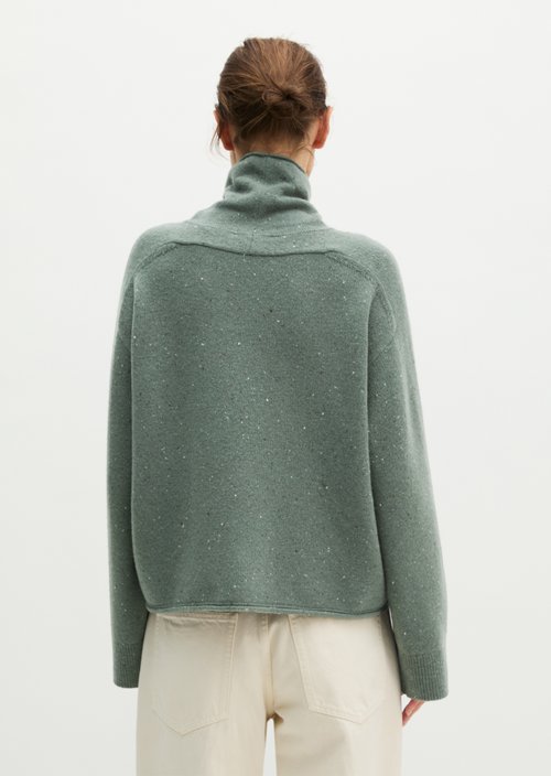 Regular-Fit Tweed Sweater — Medium Grey