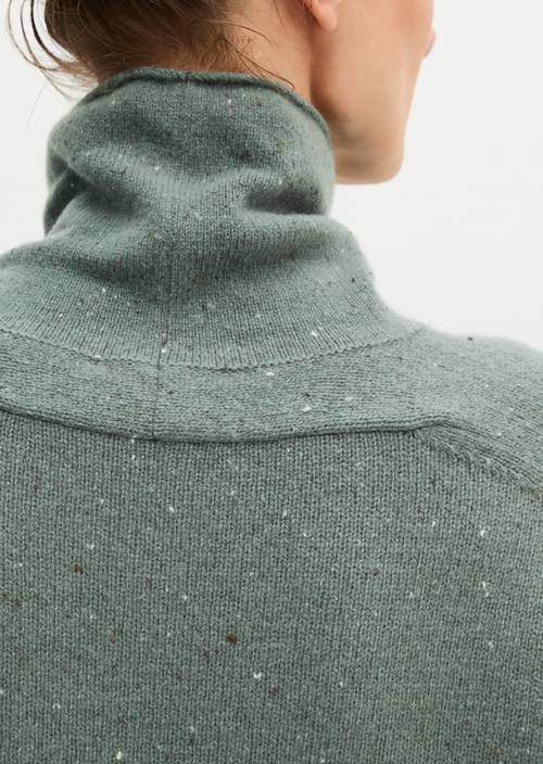 Tweed-Pullover regular Medium Grey in Detailansicht