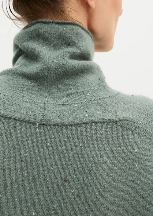 Regular-Fit Tweed Sweater — Medium Grey