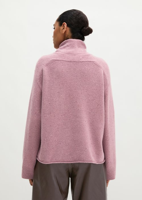 Regular-Fit Tweed Sweater — Medium Purple