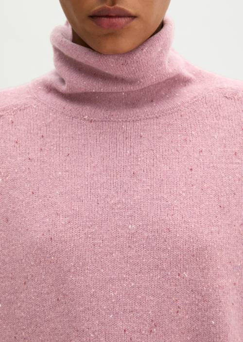 Tweed-Pullover regular Medium Purple in Detailansicht