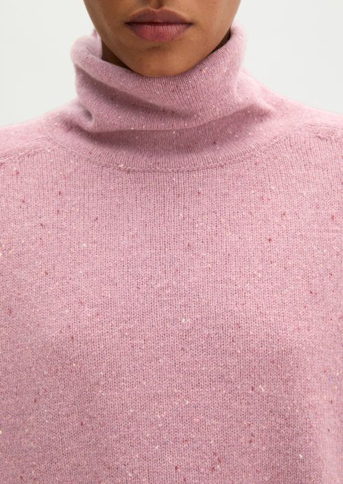 Regular-Fit Tweed Sweater — Medium Purple