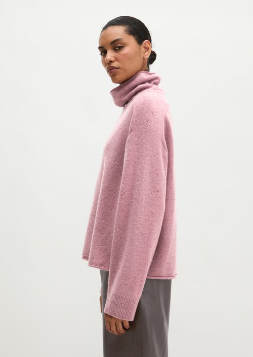 Regular-Fit Tweed Sweater — Medium Purple
