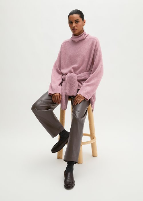 Regular-Fit Tweed Sweater — Medium Purple
