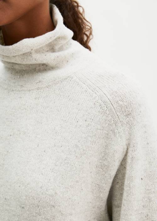 Pletené tweedové šaty, regular střih Light Beige v detailním pohledu
