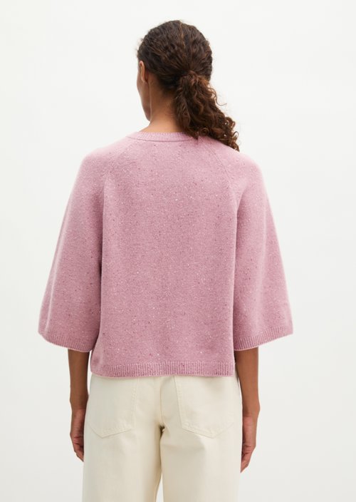 Regular-Fit Tweed Sweater — Medium Purple