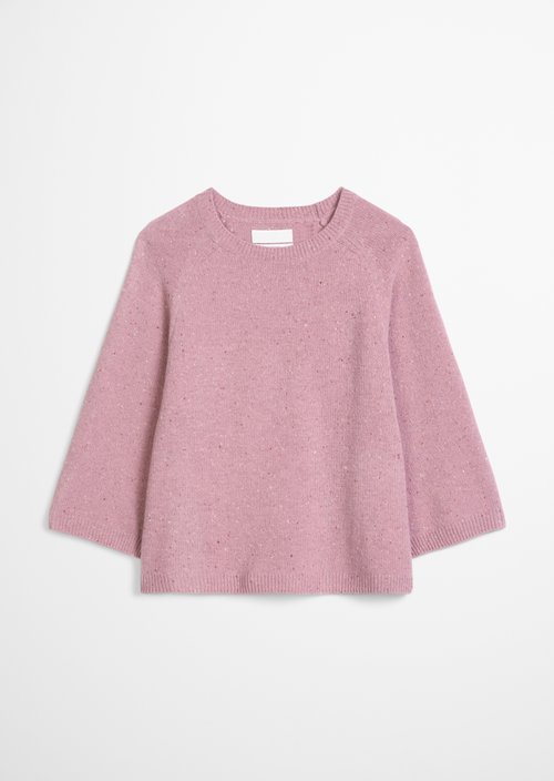Regular-Fit Tweed Sweater — Medium Purple