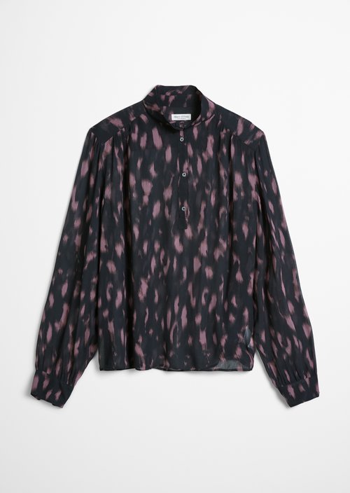 Crinkle Blouse, Regular Fit — Dark Grey