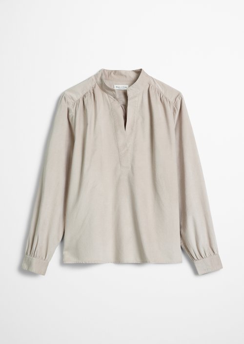 Relaxed-fit velvet blouse — Chalky Mauve