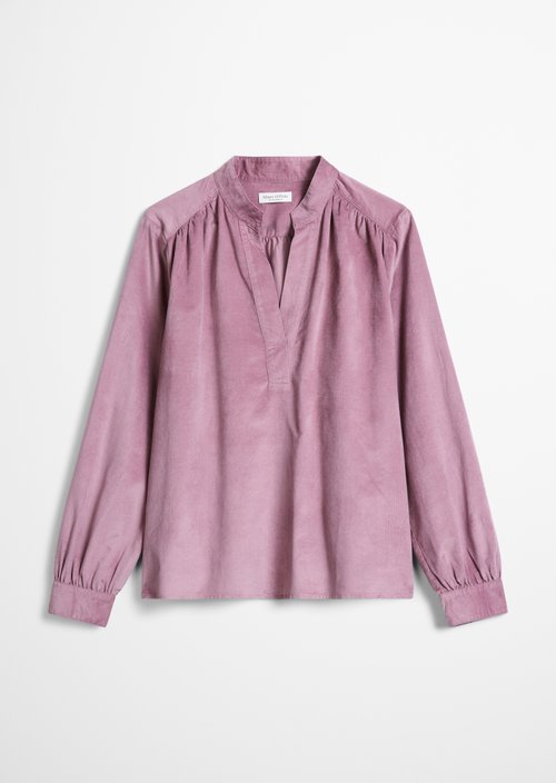 Relaxed-fit velvet blouse — Gentle Mauve